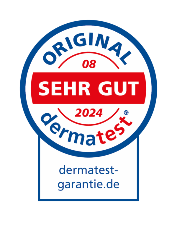 Dermatest Siegel 2024 „Sehr Gut“ – Original geprüft und zertifiziert